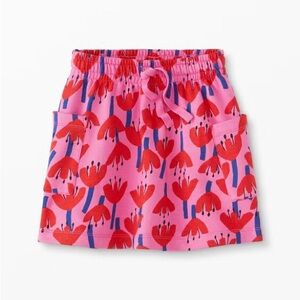 Hanna Andersson French terry tulip print skirt, girls size 12